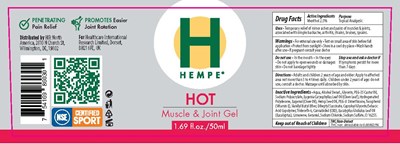 Hempe Hot 50 mL (Hempe Cbd Hot Muscle And Joints Gel New 150x50 Usa 50ml 18 (1))